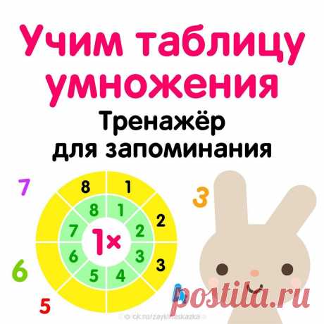 ТРЕНАЖЁР ДЛЯ ЗАПОМИНАНИЯ ТАБЛИЦЫ УМНОЖЕНИЯ 
Эти обучающие кapточки в наглядной форме помогут ребёнку быстрее научиться умножать.