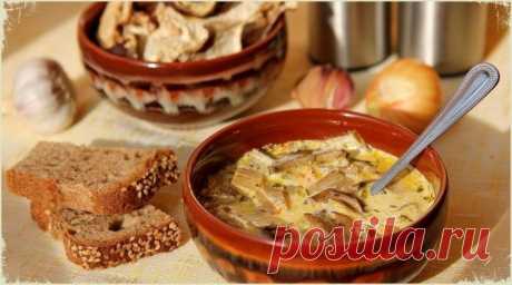 АРОМАТНЫЙ ГРИБНОЙ СУП ИЗ СУШЕНЫХ ГРИБОВ С СЫРОМ — БОЖЕСТВЕННО ВКУСНО!