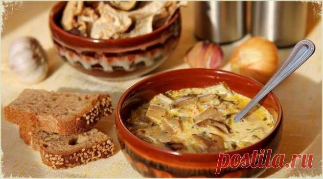 АРОМАТНЫЙ ГРИБНОЙ СУП ИЗ СУШЕНЫХ ГРИБОВ С СЫРОМ — БОЖЕСТВЕННО ВКУСНО!