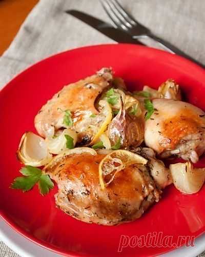 Запеченная курица с лимонами и белым вином - ЖУРНАЛ СО ВКУСОМ