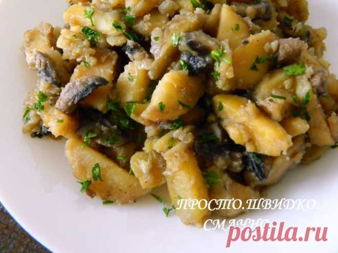 Картофель с грибами и луком - Простые рецепты Овкусе.ру