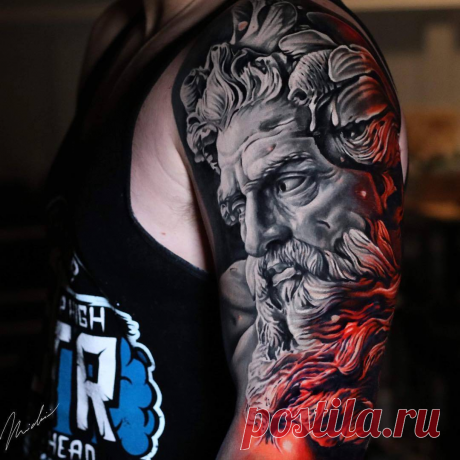 ТАТУ-МАСТЕР MICHAEL CLOUTIER (ЧЕРНО-СЕРАЯ, ЦВЕТНАЯ, РЕАЛИЗМ, ТРЭШ ПОЛЬКА) | Tattoo-Voops | Яндекс Дзен