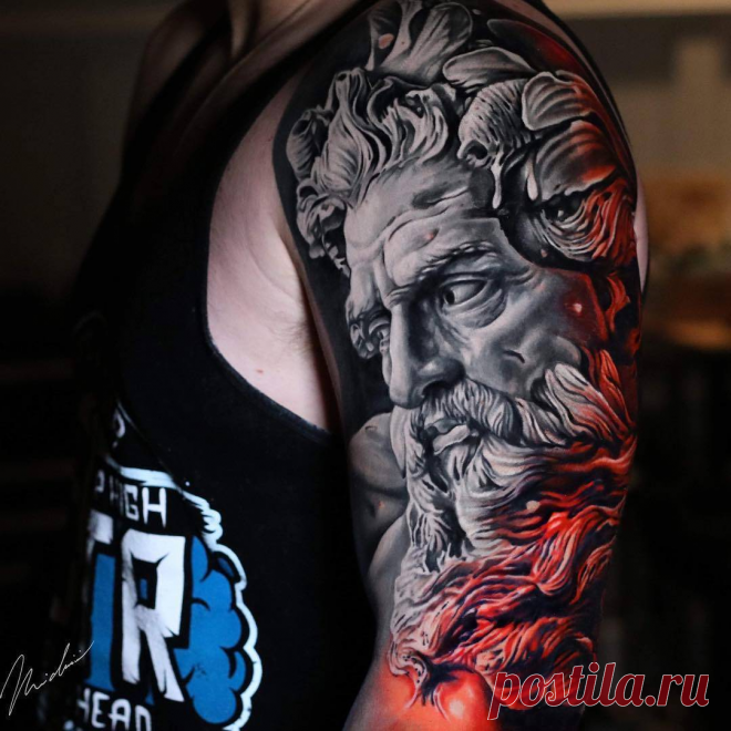 ТАТУ-МАСТЕР MICHAEL CLOUTIER (ЧЕРНО-СЕРАЯ, ЦВЕТНАЯ, РЕАЛИЗМ, ТРЭШ ПОЛЬКА) | Tattoo-Voops | Яндекс Дзен