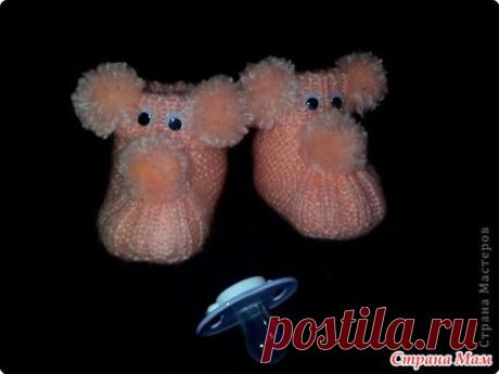 Пинетки &quot;Собачки&quot;. Подробный МК..