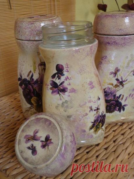 (209) kézi festésű alapon, decoupage technika | GARRAFAS E VIDROS