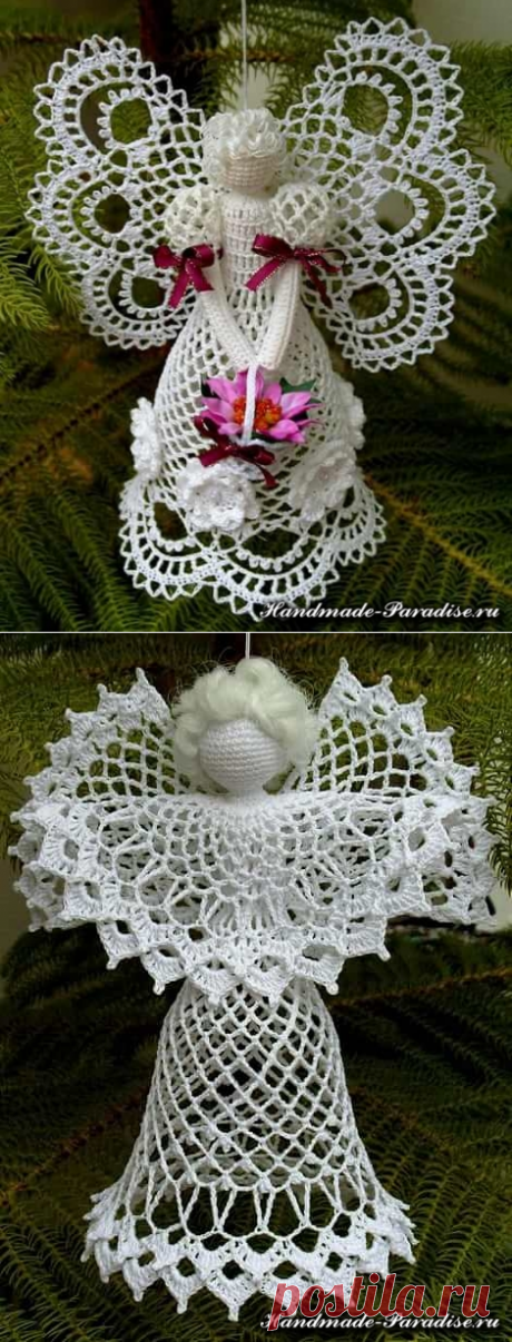 Красивые и нежные ангелочки к Новому году. Схемы