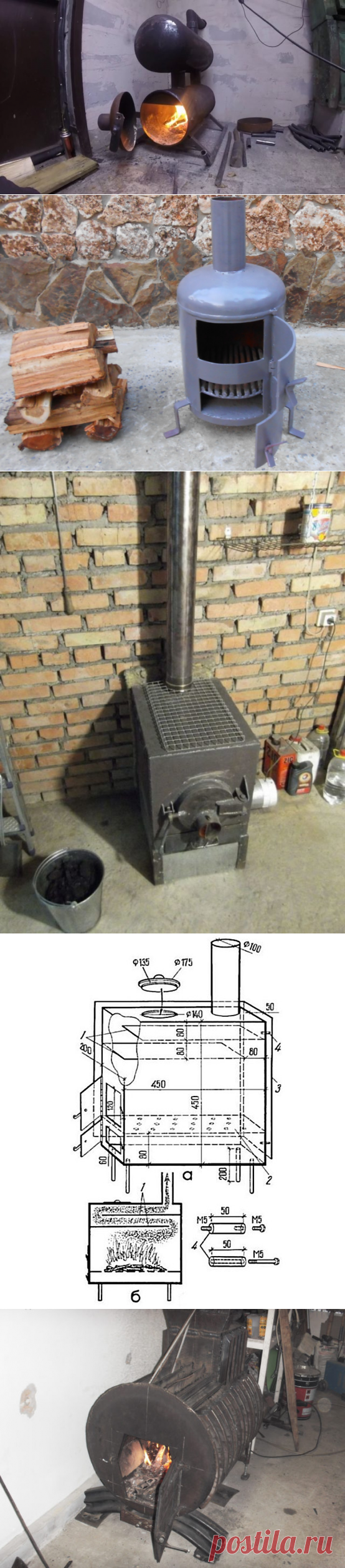 Буржуйка в гараж своими руками: инструкция и схемы