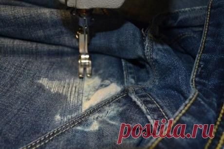 Как заштопать джинсы. мастер-класс — Сделай сам, идеи для творчества - DIY Ideas