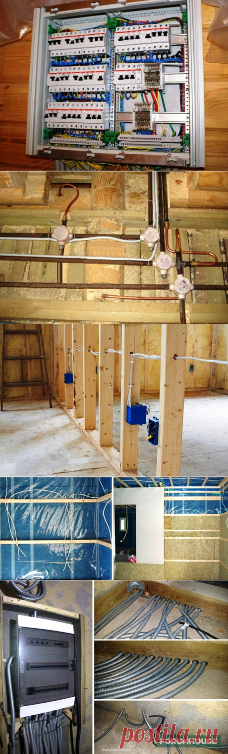 Монтаж электропроводки в деревянных и каркасных домах. Способы монтажа скрытой электропроводки по деревянным основаниям. Правила монтажа электрической проводки в деревянных домах. - Инж. системы - Статьи - FORUMHOUSE