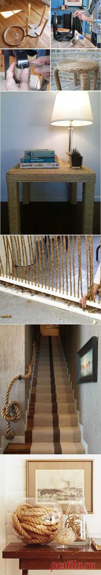 Использование веревки в интерьере дома / Я - суперпупер