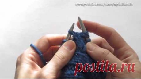 Вязание спицами. Вяжем шапку-ушанку. Часть 2. Knitting. Knit hat with earflaps. Part 2.