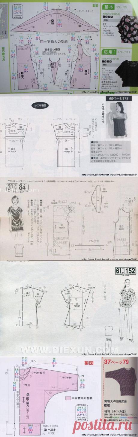 ВЫКРОЙКИ ТУНИК ДЛЯ ЛЮБОЙ ФИГУРЫ.