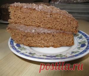 Легкий шоколадный бисквит (для торта «Прага»)