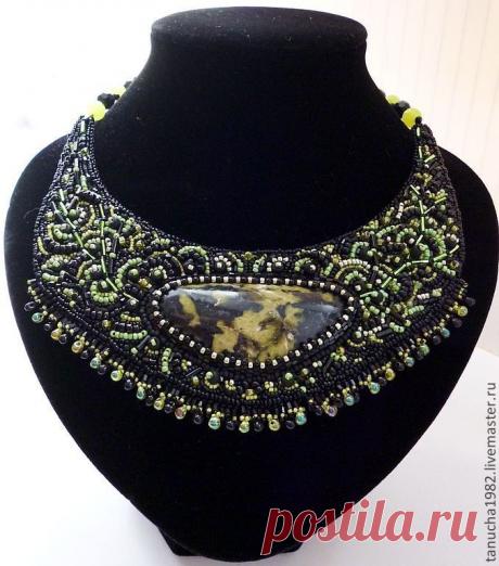 (23) Колье вышитое бисером "Травянка". Handmade. | Beaded | Ручная Работа