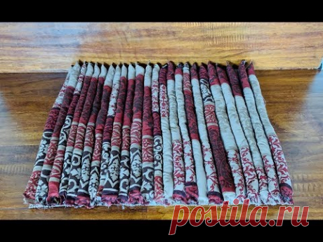 DIY: Doormat  / Rug  made of Old Bed Sheets