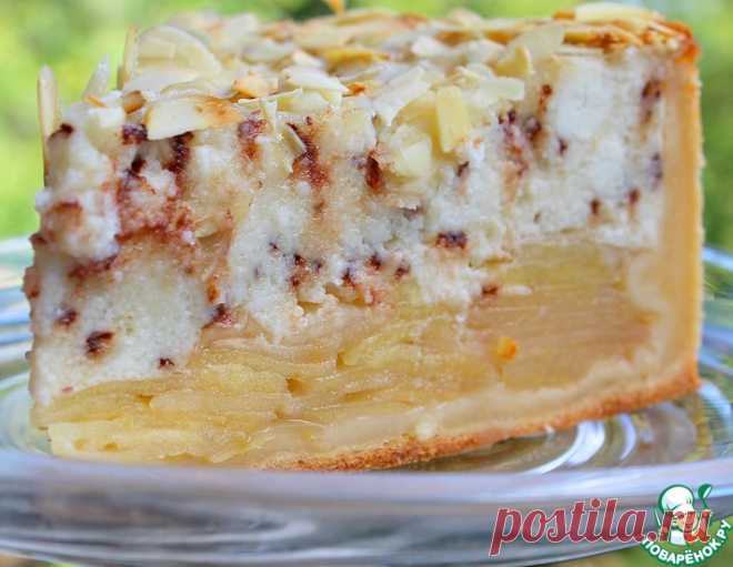 Яблочно-творожный пирог с шоколадом – кулинарный рецепт