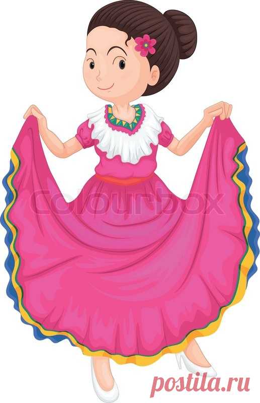 Girl in traditional dress | Stock Vector | Colourbox Hi-res stock vector image. Discover the amazing world of our 50.000 photographers & graphic designers worldwide.
