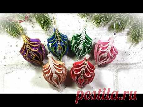 НОГОДНИЕ игрушки 2021 своими руками из фоамирана, фонарики на ёлку 🎄 diy christmas ornaments