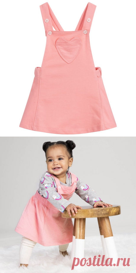 Hatley - Pink Jersey Pinafore Dress | Childrensalon