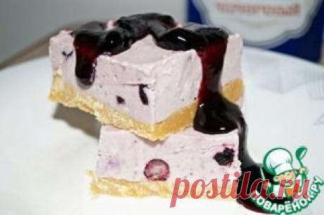 Черничный торт-мороженое - кулинарный рецепт