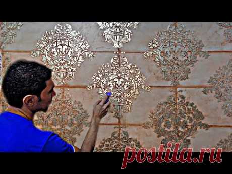 بالمعجون العادي اعمل ديكور الطوب الاثري الفاخر With putty, make a luxurious antique brick decor
