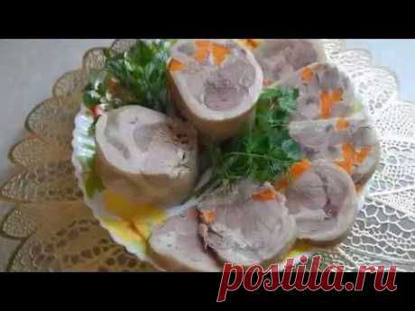 БЮДЖЕТНЫЙ  РУЛЕТ  ИЗ  СВИНОЙ  РУЛЬКИ  И  КОЛБАСЫ  НЕ  НАДО.