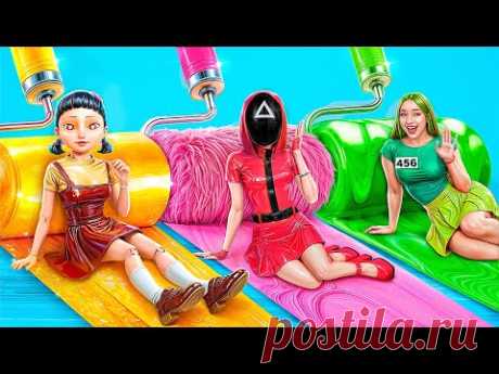 Игра в кальмара в реальной жизни! Мы построили ОГРОМНУЮ куклу!