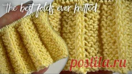 Это хит! Так вы еще не вязали: ПЛИССЕ СПИЦАМИ! 👌💥💥💥 Very beautiful knitting pattern!