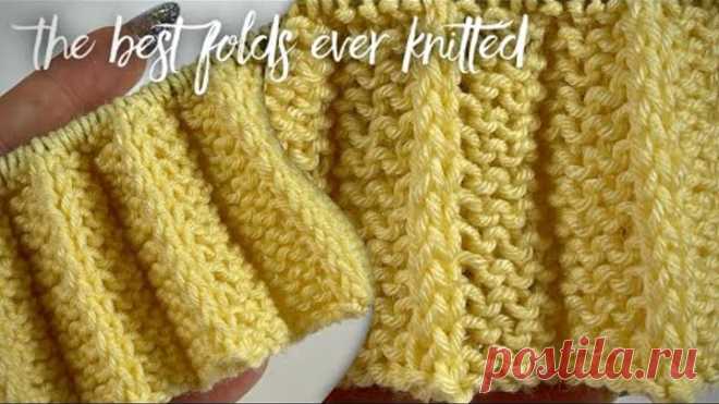 Это хит! Так вы еще не вязали: ПЛИССЕ СПИЦАМИ! 👌💥💥💥 Very beautiful knitting pattern!