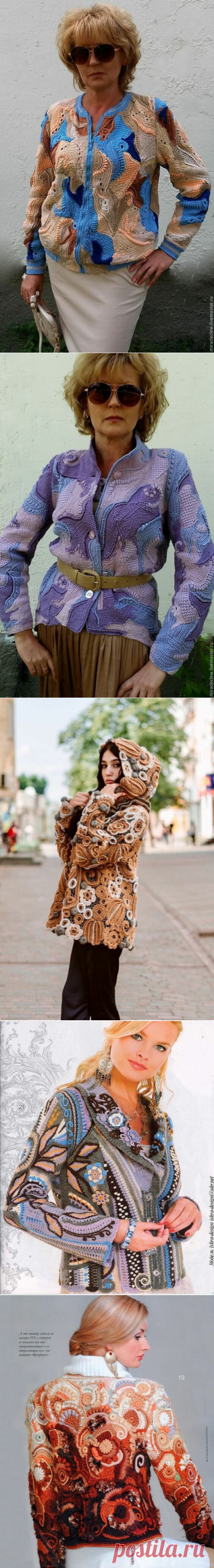 10 шикарных моделей вязаных кардиганов в технике "фриформ" | Только handmade | Яндекс Дзен