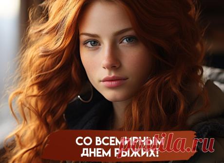 Словно солнышко, словно огонек, словно прекрасный закат, что разливается в небе. Пусть все те, кого природа наградила таким цветом волос, будут счастливы, пусть каждая веснушка на теле будет гордостью. С днем рыжих! Открытки на Всемирный День рыжих!