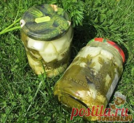 Рецепт: Кабачки с морковной ботвой