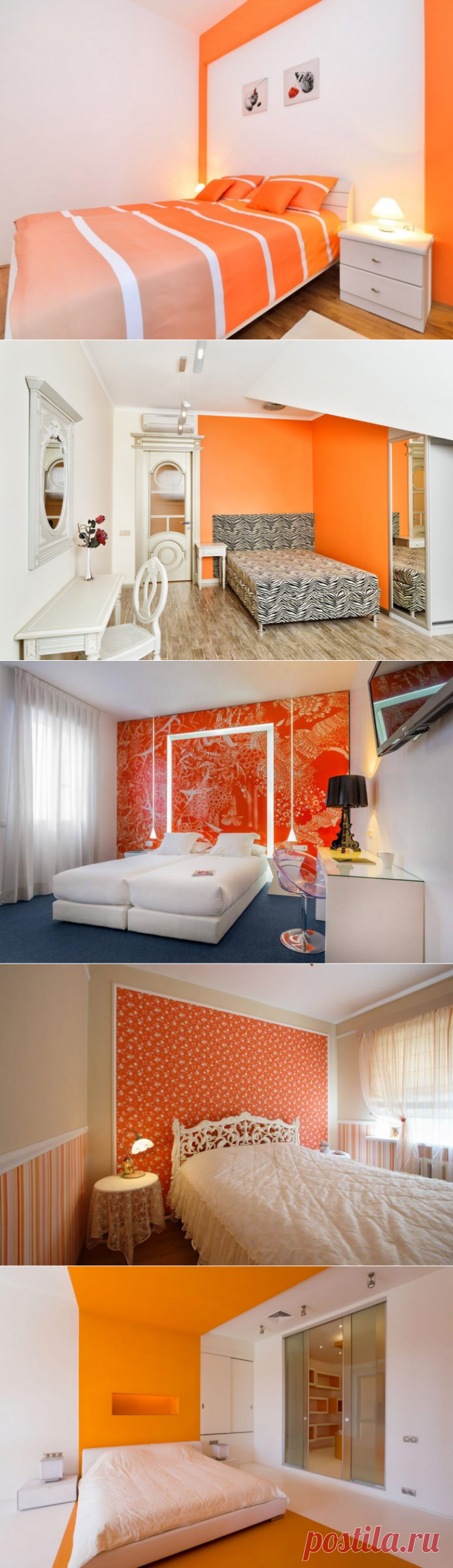 Дизайн спальни в оранжевых тонах: особенности оформления, сочетания