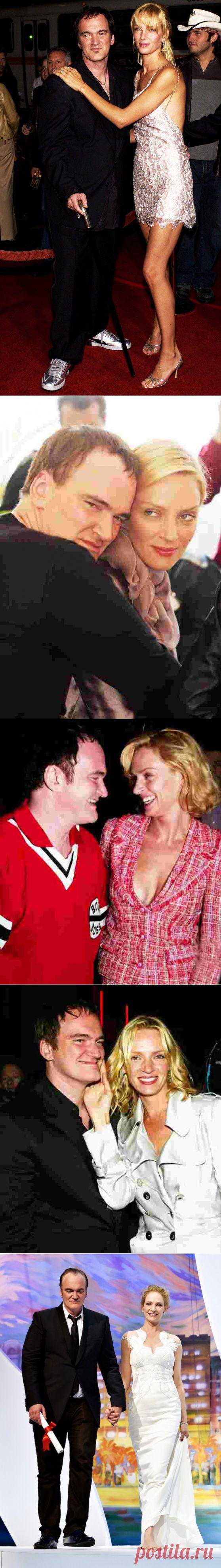 Квентин Тарантино и Ума ТурманНе просто друзья: Квентин Тарантино и Ума Турман встречаются