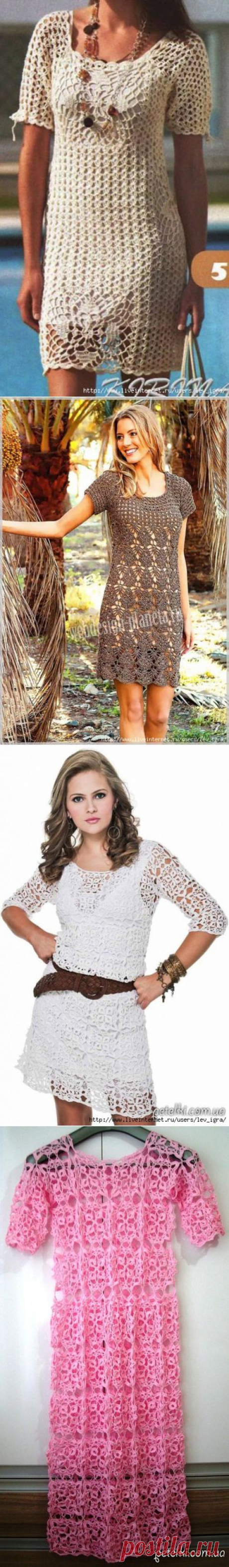 Платья вязаные крючком