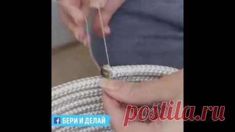 Корзина из каната для всякой всячины