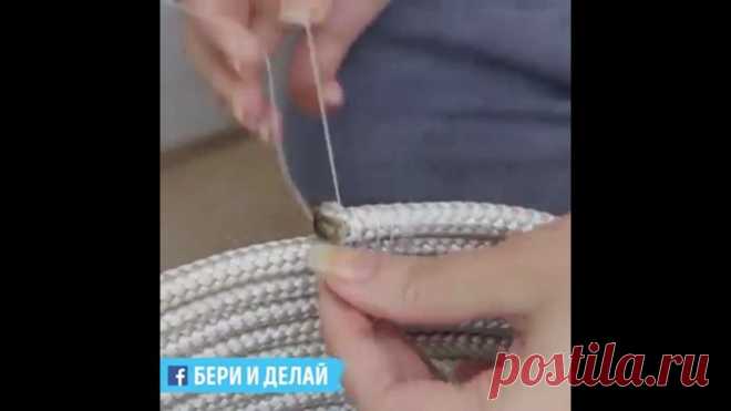 Корзина из каната для всякой всячины