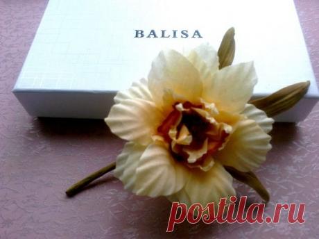 Махровый нарцисс (По МК Е. Курицыной в онлайн встрече) / Прочие виды рукоделия / Цветы из ткани