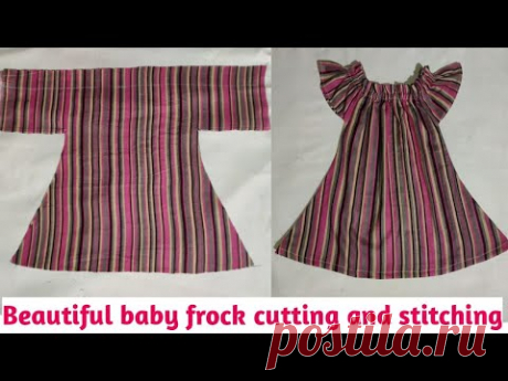 Kids baby frock cutting and stitching/3-4 year old girl dress cutting and stitching