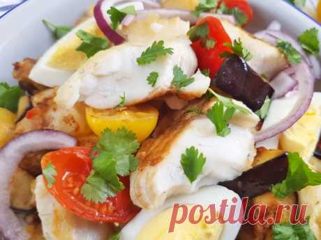 Салат Сабих с рыбой