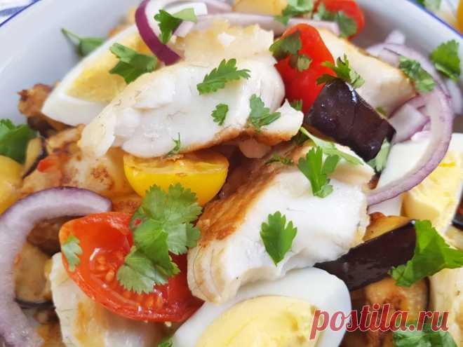 Салат Сабих с рыбой