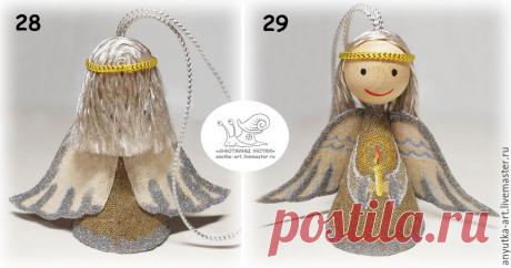 Делаем елочные украшения из льняной ткани - Ярмарка Мастеров - ручная работа, handmade