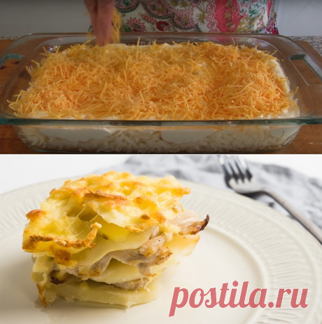 Картофельная запеканка с курицей