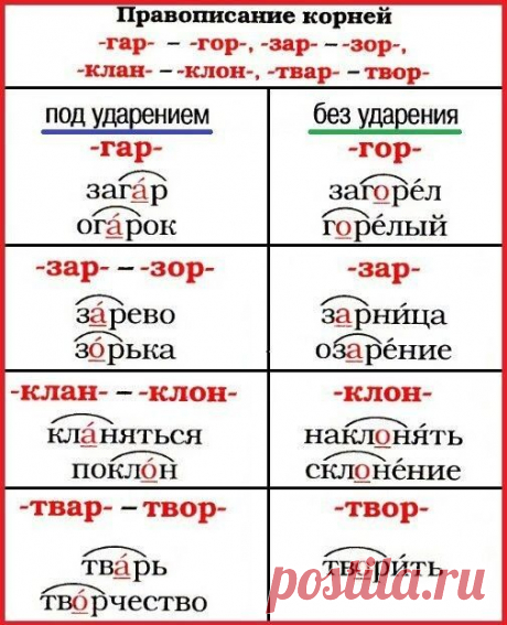Правописание корней