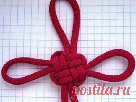 Красивый узел из одной нити — Сделай сам, идеи для творчества - DIY Ideas