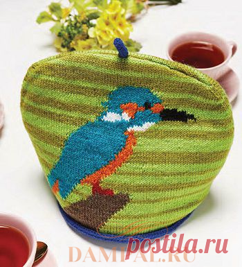 Грелка на чайник «Зимородок» | DAMские PALьчики. ru