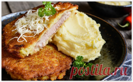 Баварский шницель с хрустящей корочкой и максимально сочный внутри!