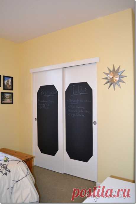 Chalkboard Closet Doors- Use to Organize Your Schedule | Hometalk
