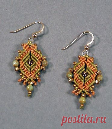 (11) Joan Babcock Earrings | Макраме | Сережки и Идеи