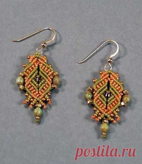 (11) Joan Babcock Earrings | Макраме | Сережки и Идеи